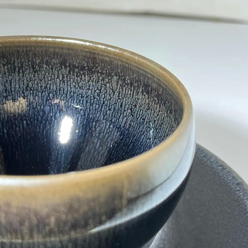 Oriental Carp Tea Set Jian Zhan  Glaze