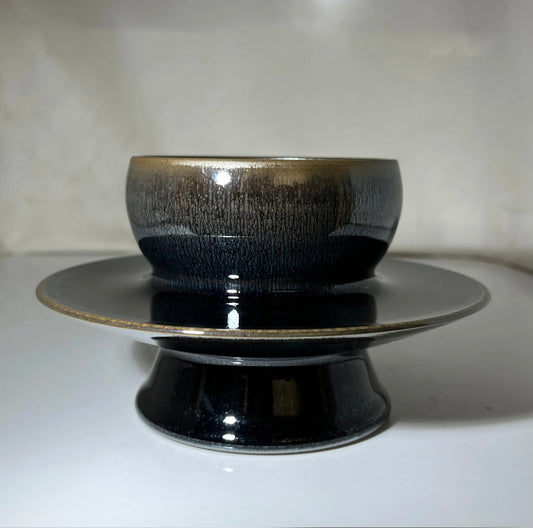 Oriental Carp Tea Set Jian Zhan  Glaze