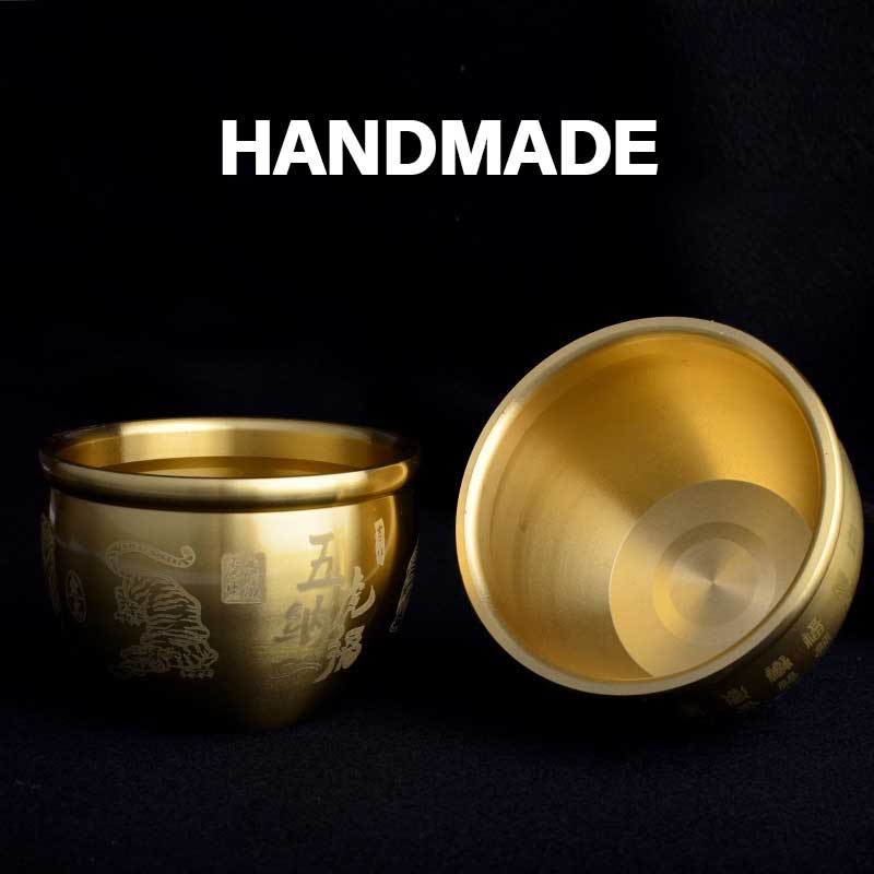 Cilinder Baifu Brass Penapis Incense Keluarga Rumah Dalam Perhiasan Saiz Kecil Bak Aroma Terapi