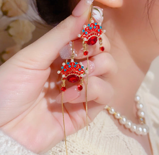 Earring Chinese Peking Opera face earrings Jewelry