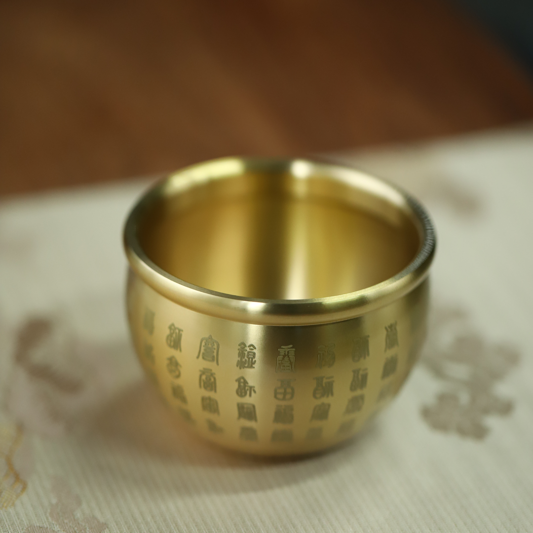 Cilinder Baifu Brass Penapis Incense Keluarga Rumah Dalam Perhiasan Saiz Kecil Bak Aroma Terapi